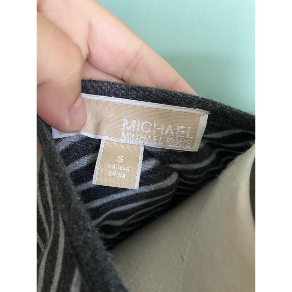 Michael Kors Grey Striped Shirt - Picture 9 of 10